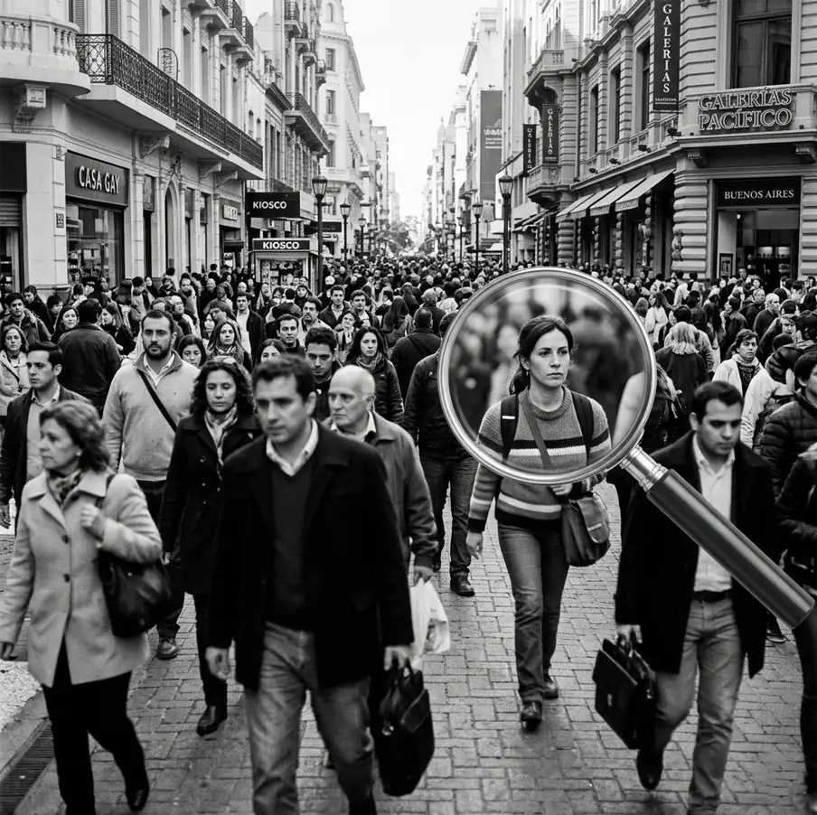 Detective privado realizando búsqueda de personas en Argentina